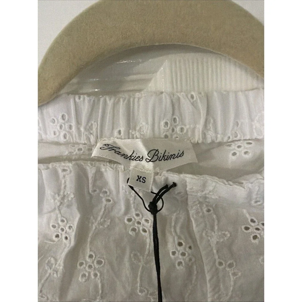 Frankies Princess Eyelet Pants White XS
